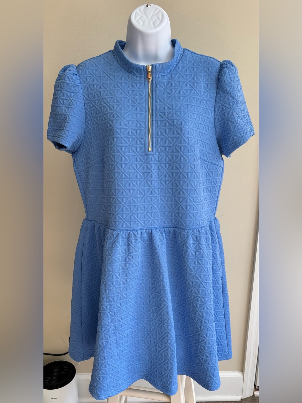 SSYS Lainey Lattice Everyday Puff Sleeve Drop Waist Dress - Picture 2 of 5